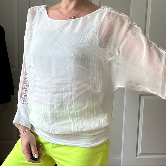 Silk Dolman Sleeve Blouse - Picture 3 of 8